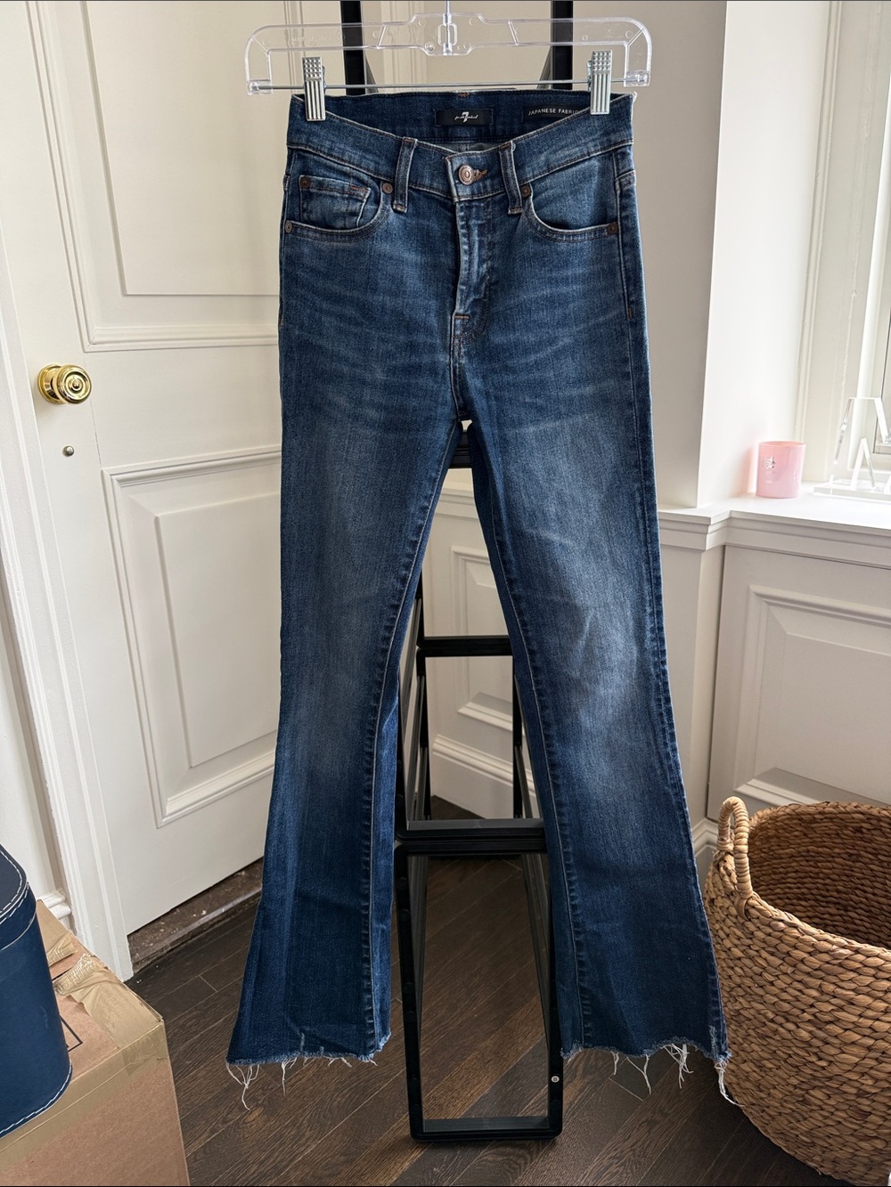 7 For All Mankind Dark Blue Flare Jeans